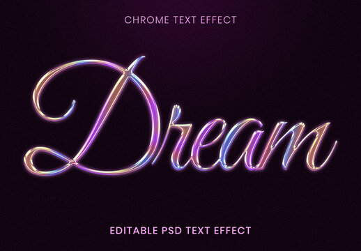 Chrome Text Effect
