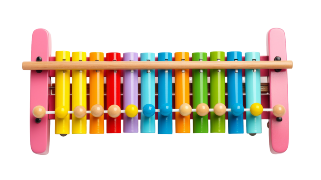 Colorful Wooden Xylophone With Mallet for Childrens Music Play