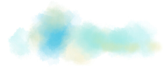 水色、黄緑、青、黄色の水彩テクスチャー背景