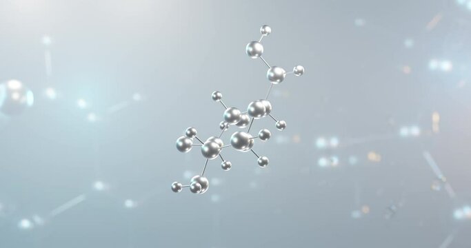 Glucosamine rotating 3d molecule, molecular structure of monosaccharides, seamless video