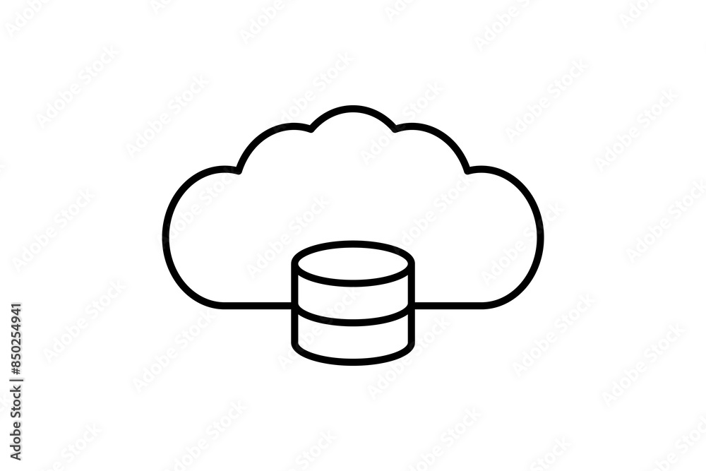 Poster cloud storage upload icon. icon related to cloud computing. suitable for web site, app, user interfa