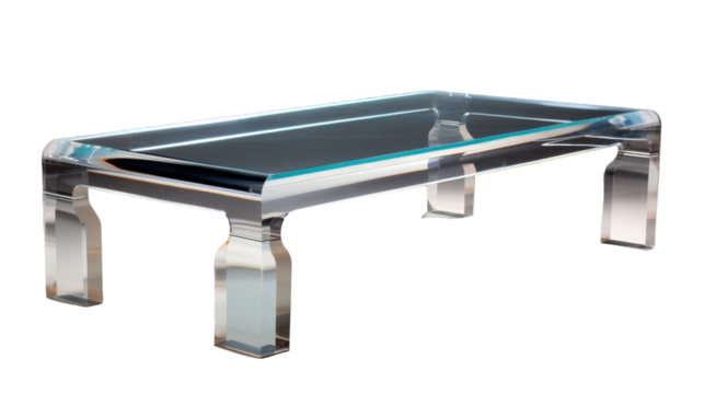 Clear Acrylic Coffee Table With Glass Top