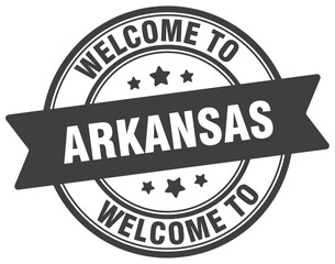 Welcome to Arkansas stamp. Arkansas round sign