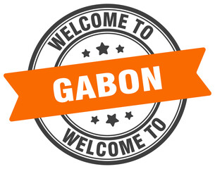 Welcome to Gabon stamp. Gabon round sign