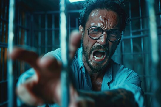 A man trapped in prison