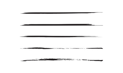 Brush line, charcoal scribble, chalk stroke, crayon mark, black pencil, pen marker, sketch graffiti, paint doodle vector set, grunge effect isolated on white background. Drawing ink illustration
