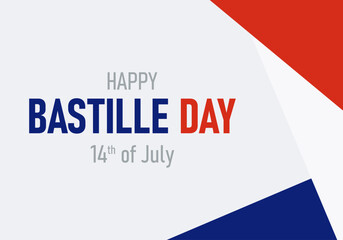 Happy Bastille Day banner, poster. Vector illustration. French National Day poster and concept design