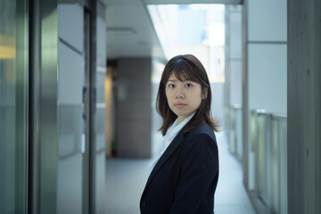 Obraz premium 求人広告風のポートレート