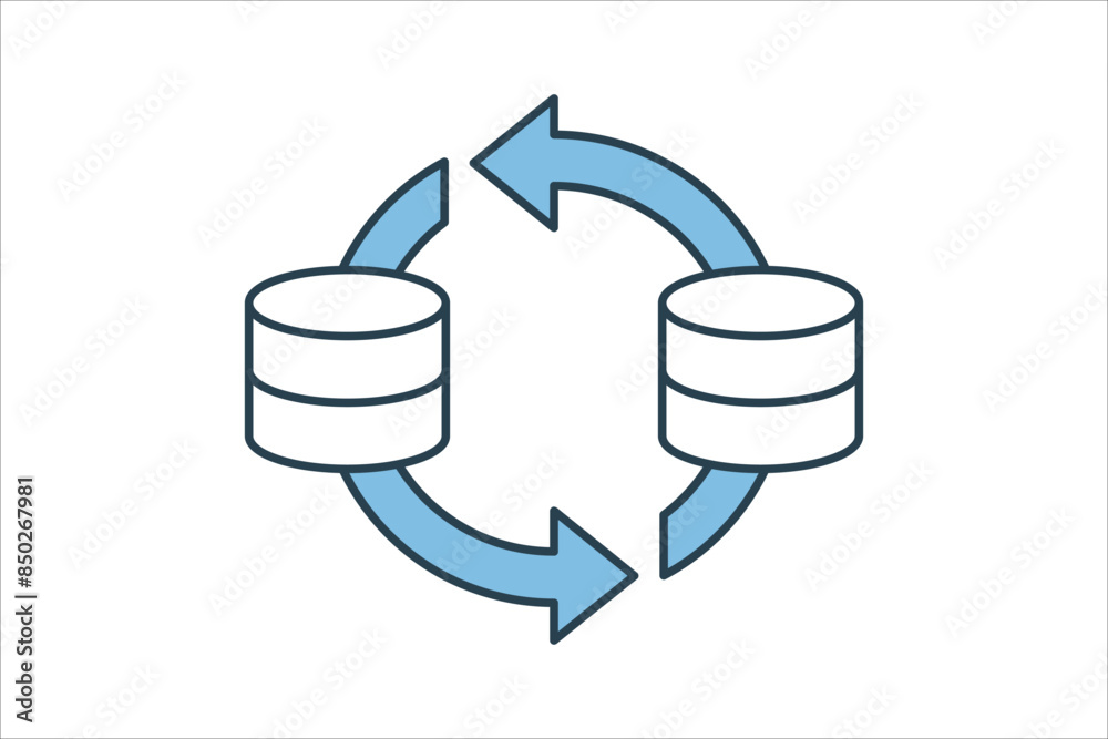 Poster cloud backup icon. icon related to cloud computing. suitable for web site, app, user interfaces, pri