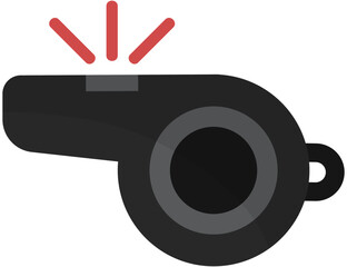 Whistle flat icon isolated on white background.