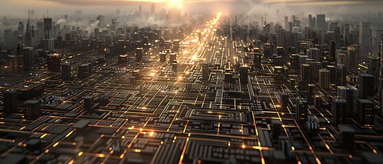 An abstract background with yellow lines