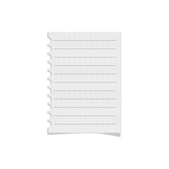 PAPER 52, blank white lined paper stacked on a transparent background for brand identity mockup