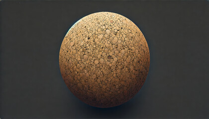 Seamless slightly dark brown cork texture background with fine holes and uneven granular patterns