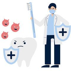 Dentist, Dental Character Attacked By Germs