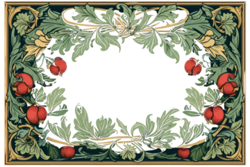 PNG William morris inspired ornament frame backgrounds tapestry graphics.