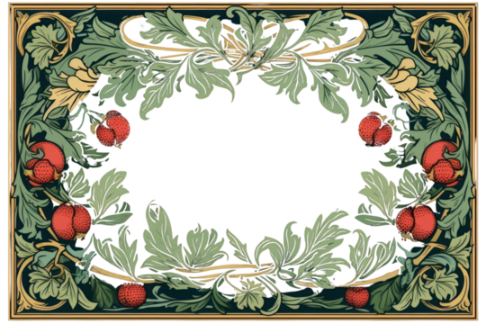 PNG William morris inspired ornament frame backgrounds tapestry graphics.