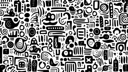 Abstract doodle pattern