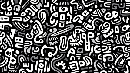 Abstract doodle pattern