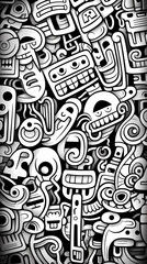 Fototapeta premium Abstract doodle pattern