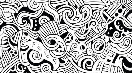 Abstract doodle pattern