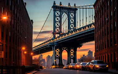 Manhattan Bridge, New York City, United States of America.