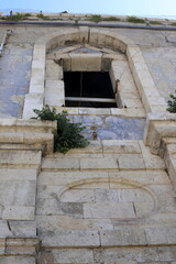 A small window as an architectural detail of housing construction in Israel.