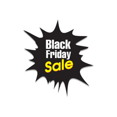 Black Friday sale tag design.