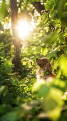 Obraz premium Curious Cocker Spaniel Sniffing and Exploring Outdoors