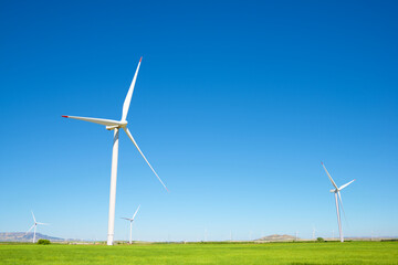 Fototapeta premium Wind turbine generators for green electricity production