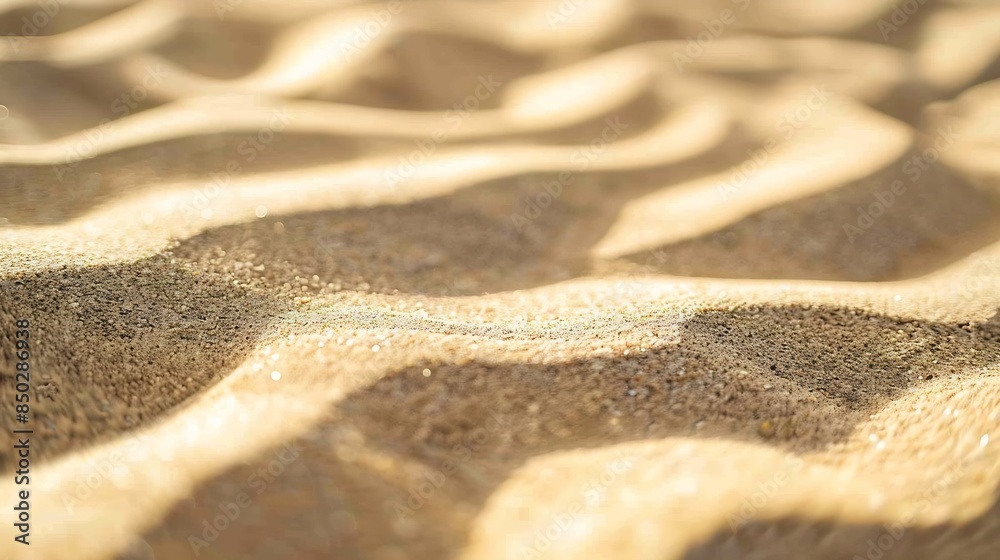 Poster beige sand texture natural background close up sandy beach sand on shore sea waves textured dunes li