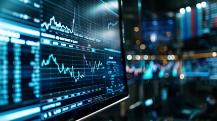 Naklejka premium Realtime economic monitoring systems detecting early signs of economic contraction and suggesting corrective measures