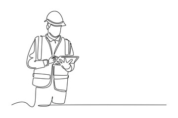 International logistics and cargo delivery concept. Single line draw design vector graphic illustration.