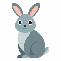Bunny cub animal flat style vector art svg