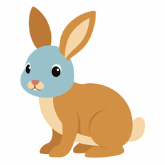 Bunny cub animal flat style vector art svg