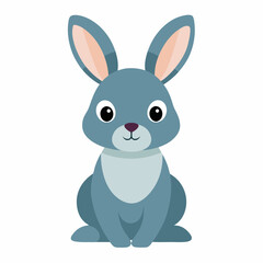 Bunny cub animal flat style vector art svg