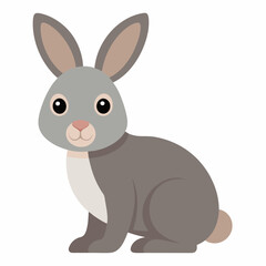 Bunny cub animal flat style vector art svg