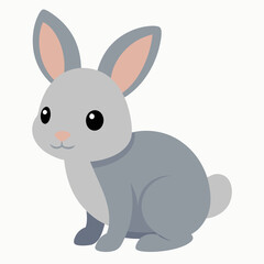 Bunny cub animal flat style vector art svg