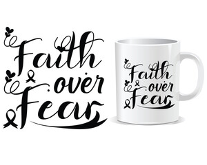 Breast Cancer awareness mug design vector, awareness mug, camcer mug, mug design vector