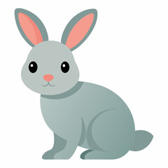 Bunny cub animal flat style vector art svg