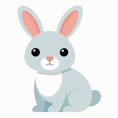 Bunny cub animal flat style vector art svg