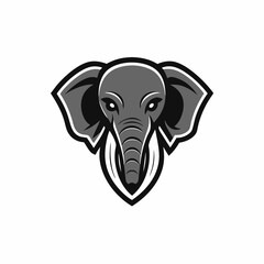 elephant head logo vector illustration svg