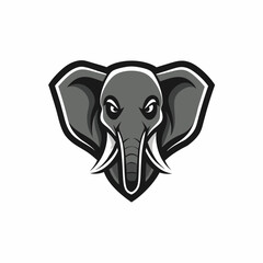 elephant head logo vector illustration svg