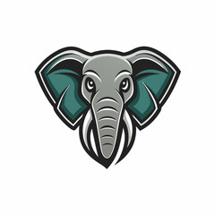 elephant head logo vector illustration svg
