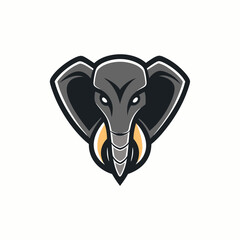 elephant head logo vector illustration svg