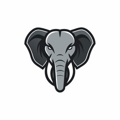 elephant head logo vector illustration svg