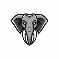 elephant head logo vector illustration svg