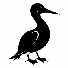 Gannet bird animal Silhouette Vector illustration svg