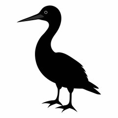 Gannet bird animal Silhouette Vector illustration svg