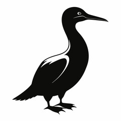 Gannet bird animal Silhouette Vector illustration svg