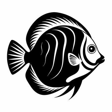 recommend clip art: Solid black outline Discus animal vector  illutration